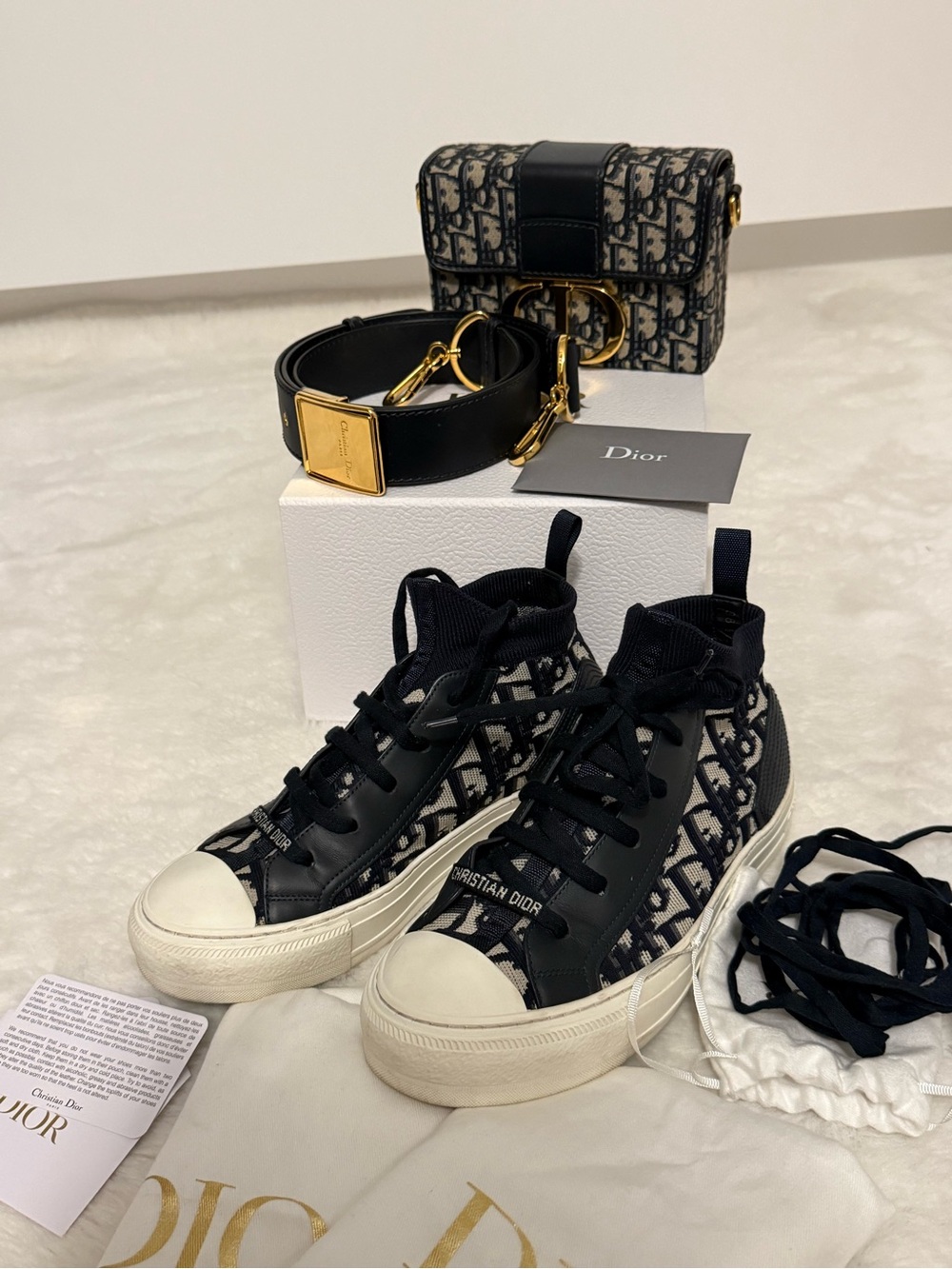 Dior Bundle !Dior 30 Montaigne Box bag and Dior sneakers - Size 38.5 - Picture 15 of 16
